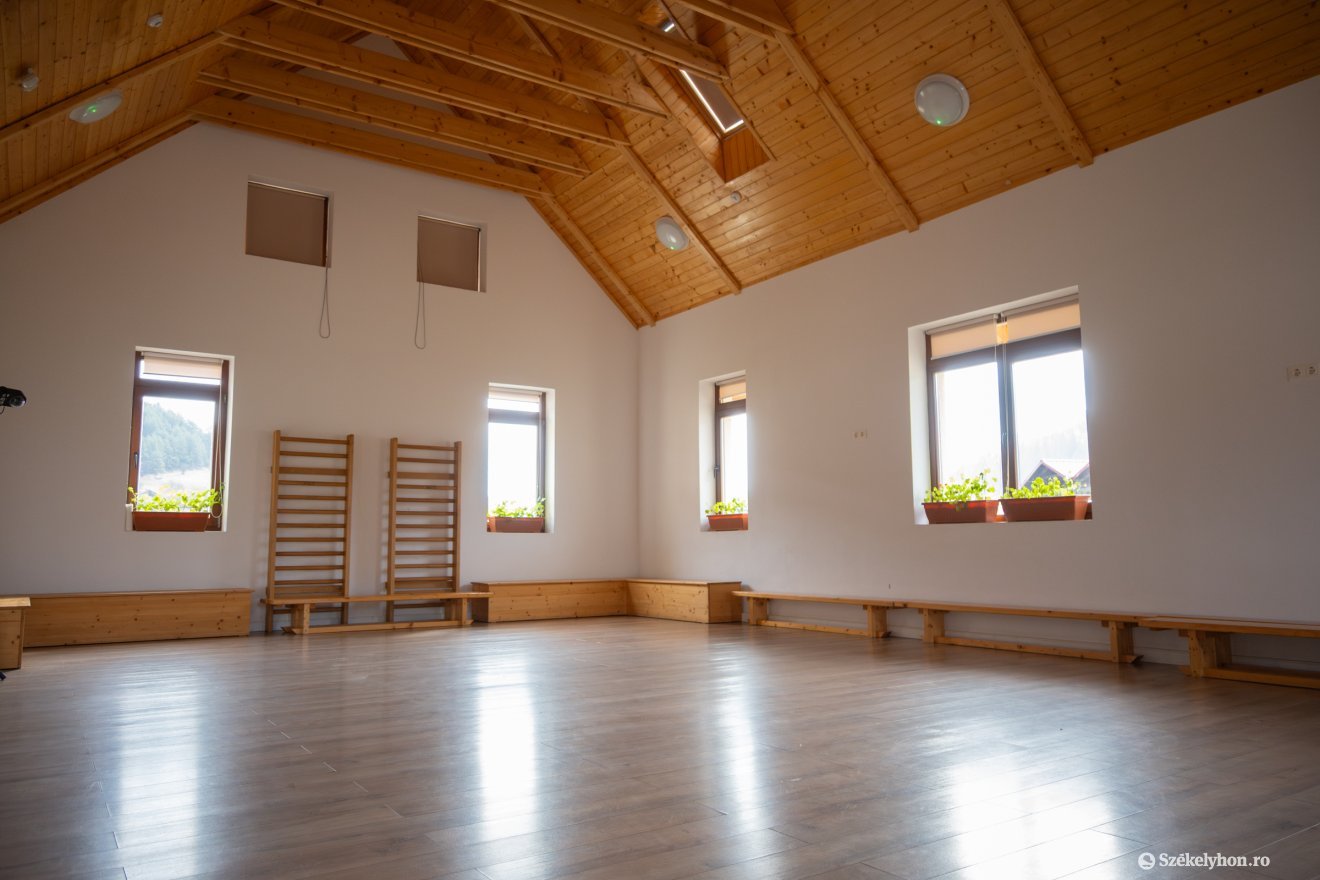 Irigylésre méltó tornaterem a gyimesbükki óvodában &bullet;  Fotó: Borbély Fanni