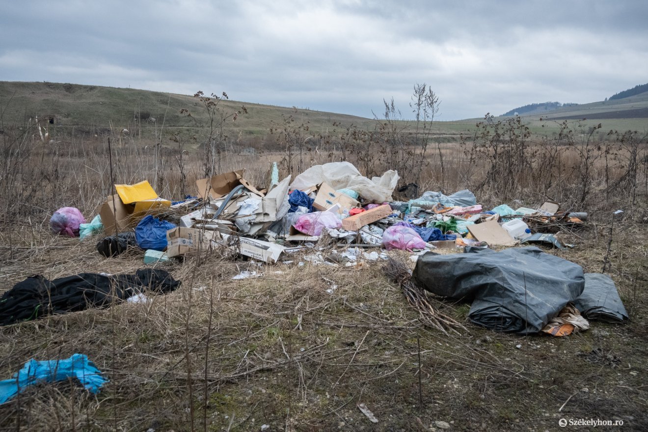 Hiába bozótos, elhanyagolt terület a Suta-tó környéke, így sem illik a tájba a kidobott szemétkupac &bullet;  Fotó: Borbély Fanni