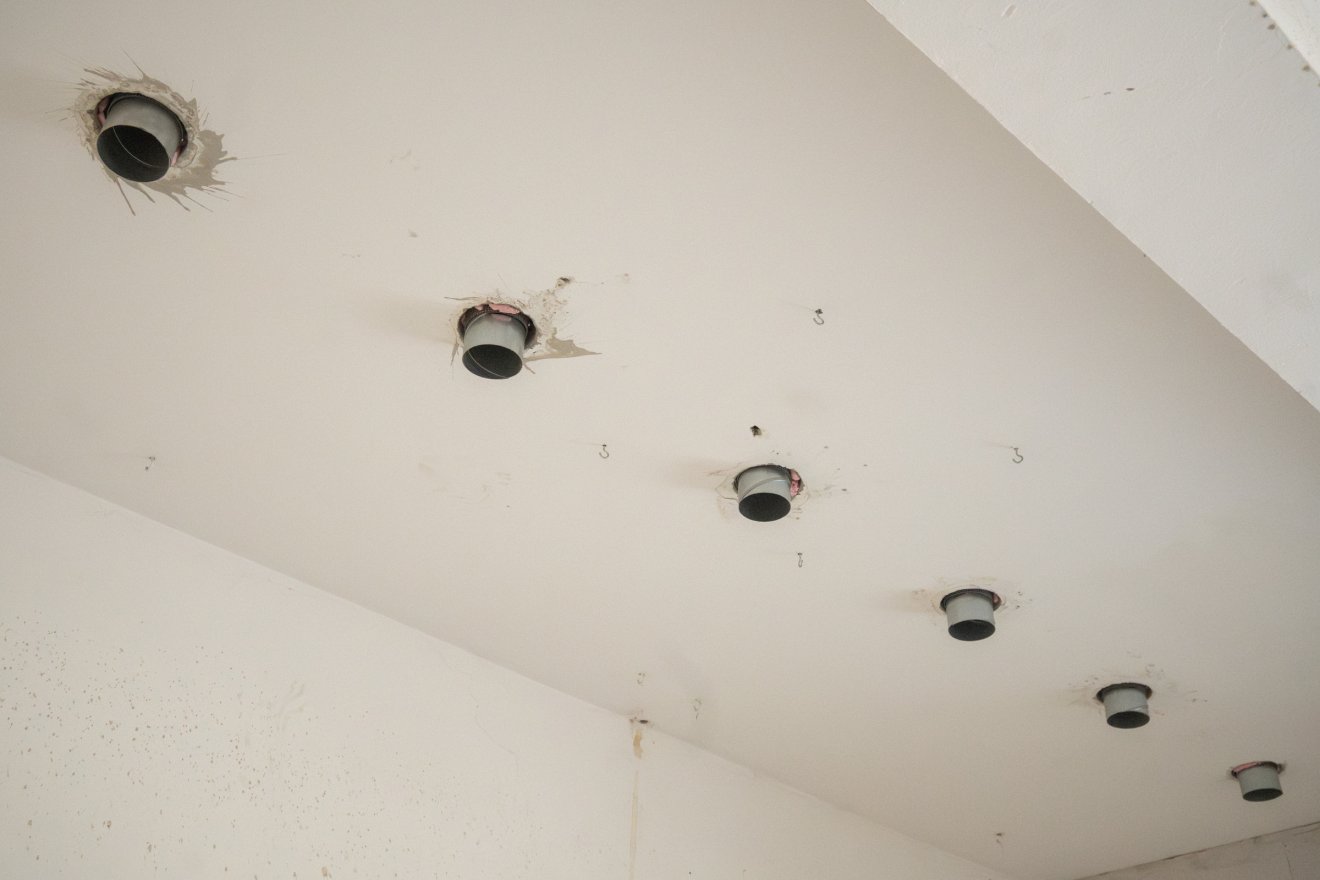 Az új szellőző rendszer a táncpróbateremben &bullet;  Fotó: Borbély Fanni