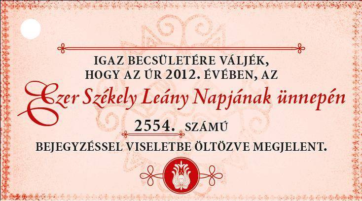 Emlékkártyával toborozzák a székely ruhásokat
