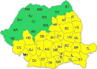 További esőzés, jégeső várható