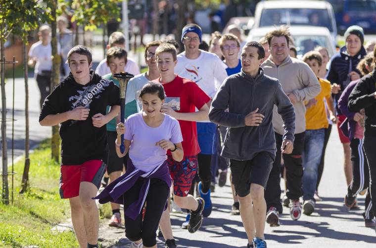 Csíkszeredában a Békefutás résztvevői