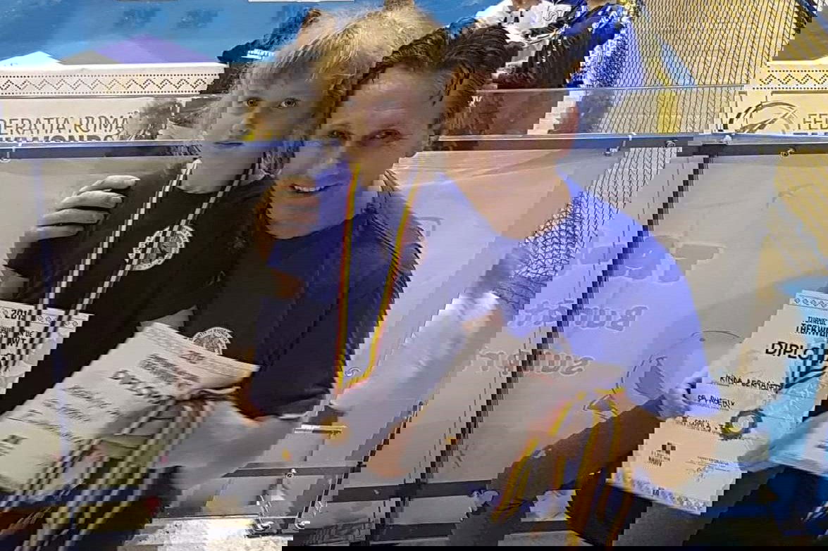 Kinda Bernadett és Simó Mihály edző &bullet;  Fotó: Phoenix Sportklub