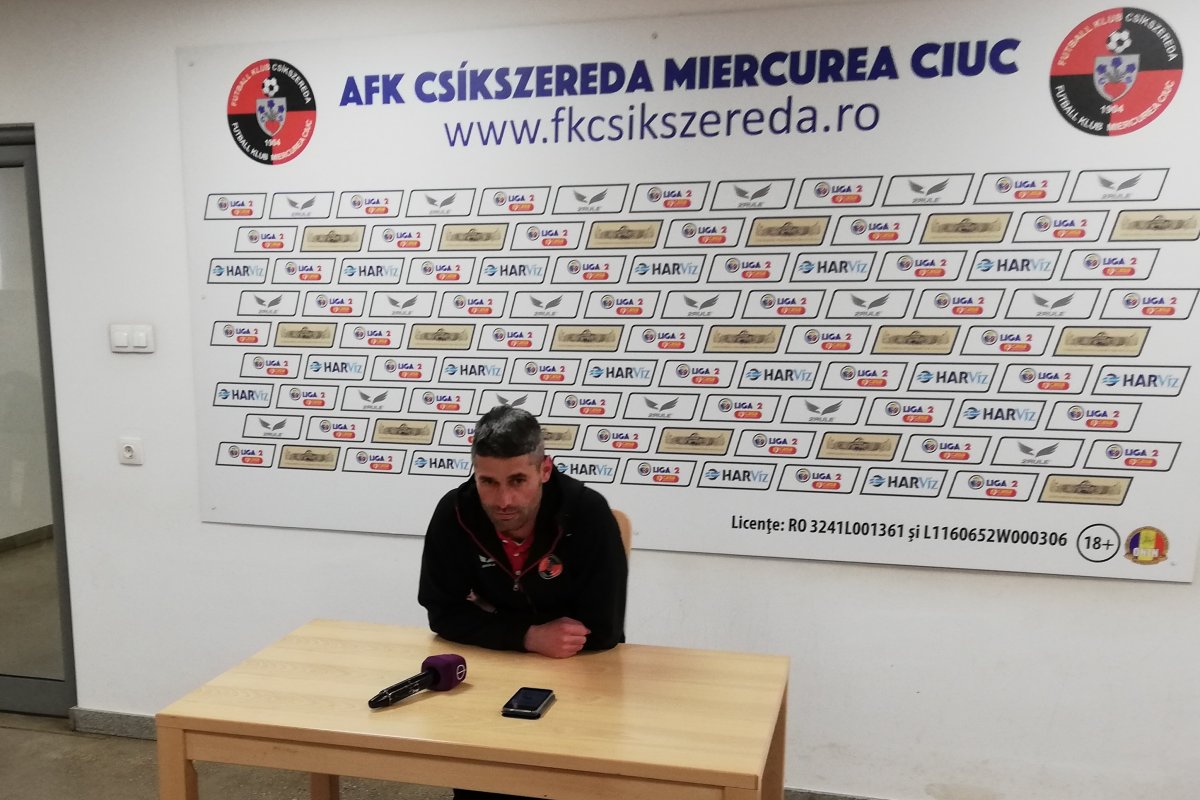 Valentin Suciu, az FK Csíkszereda vezetőedzője •  Fotó: Dobos László