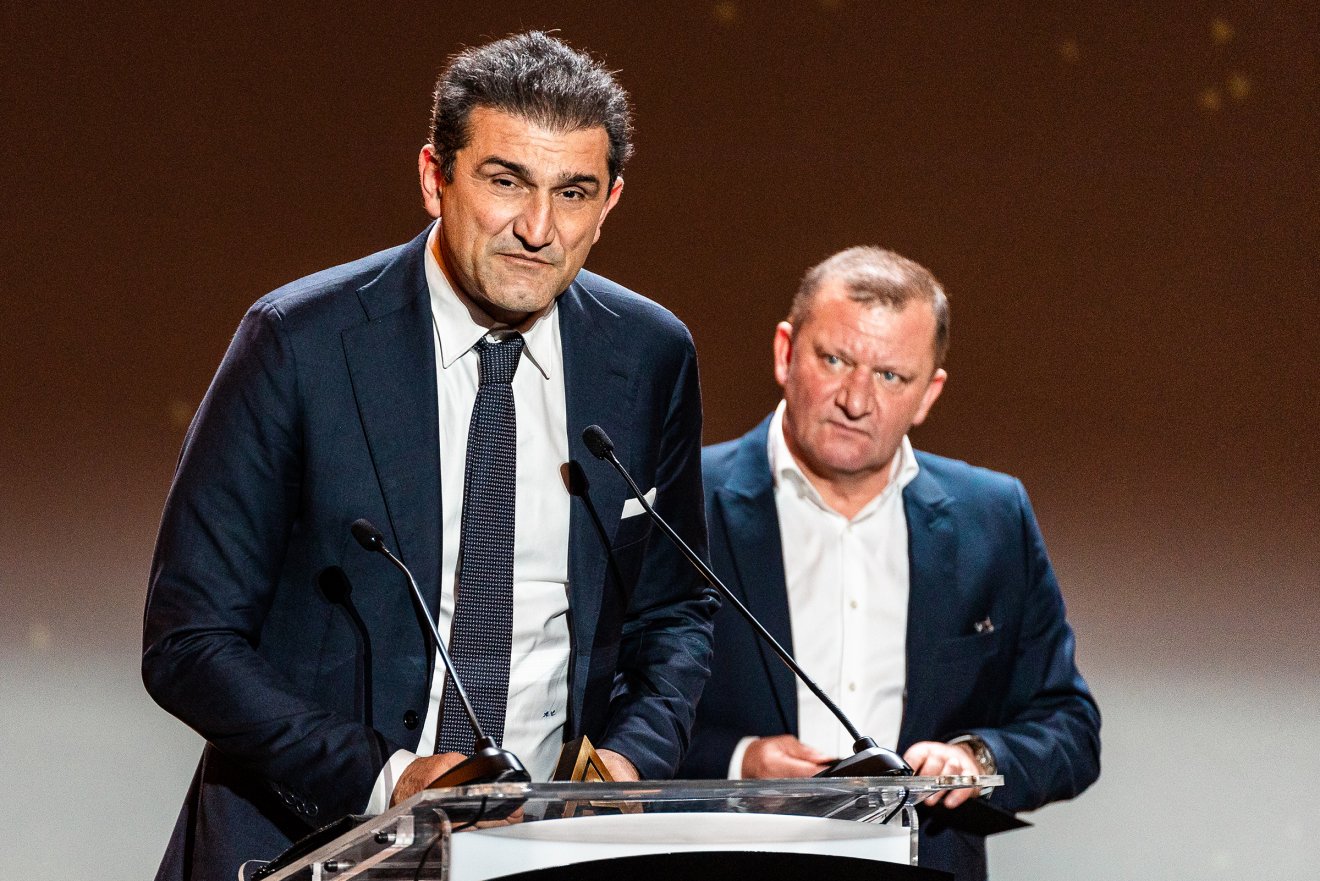 Antonio Colamonici, az evezős válogatott edzője és Dorinel Munteanu • Fotó: Halmágyi Zsolt