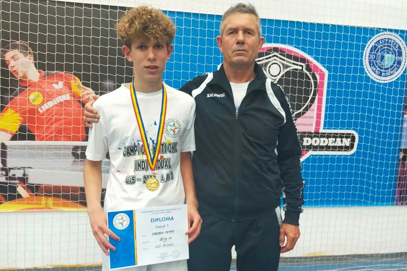 Balogh Péter és edzője, Dániél Albert •  Fotó: Forrás: Martonffi Judo