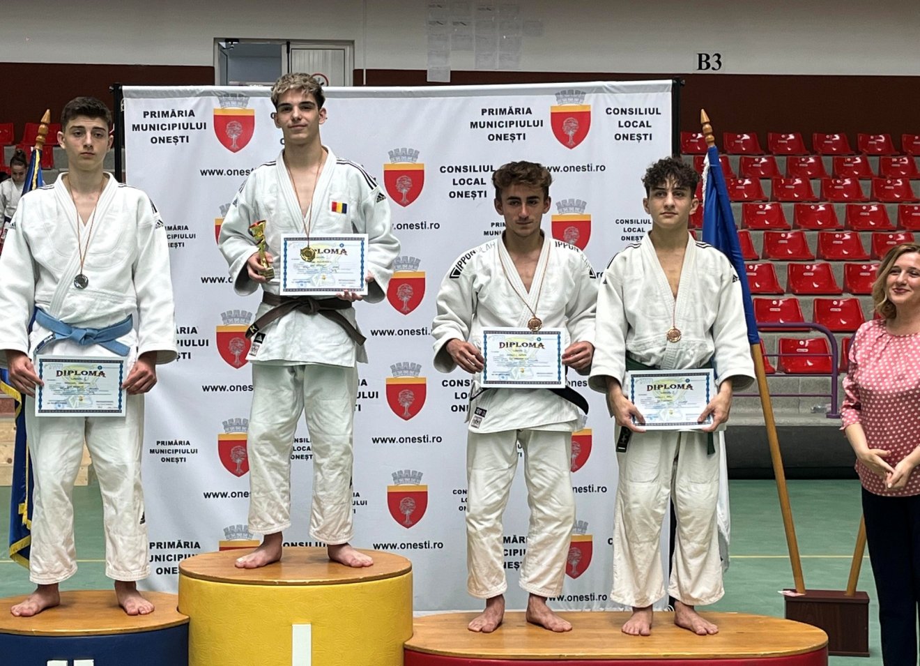 Székely Botond (jobbról a második) a harmadik helyen végzett •  Fotó: Forrás: Mártonfi Judo