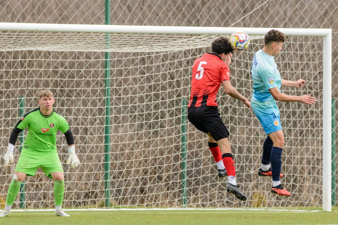 Jelenet az FK Csíkszereda–Temesvári Ripensia U18-as mérkőzésről •  Fotó: FK Csíkszereda