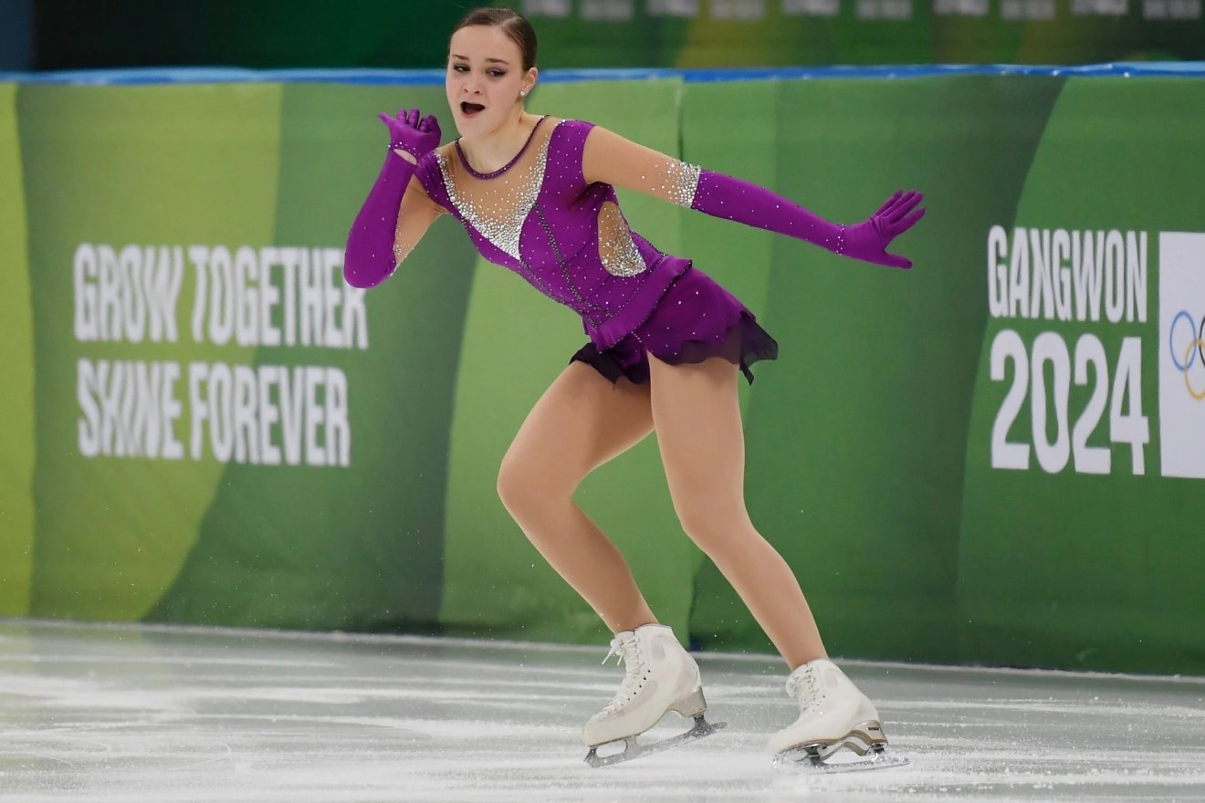 Ekker Léna a rövid program közben •  Fotó: Magyar Olimpiai Bizottság (MOB)