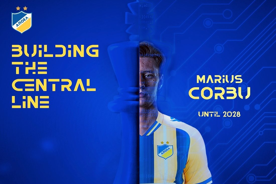 Corbu átigazolásának híre az Apoel csapatának honlapján •  Fotó: Apoel Nicosia