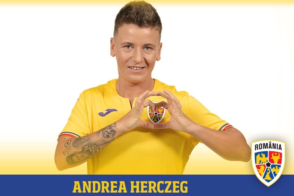 Herczeg Andrea, az FK Csíkszereda marosludasi születésű játékosa •  Fotó: Román Labdarúgó-szövetség (FRF)