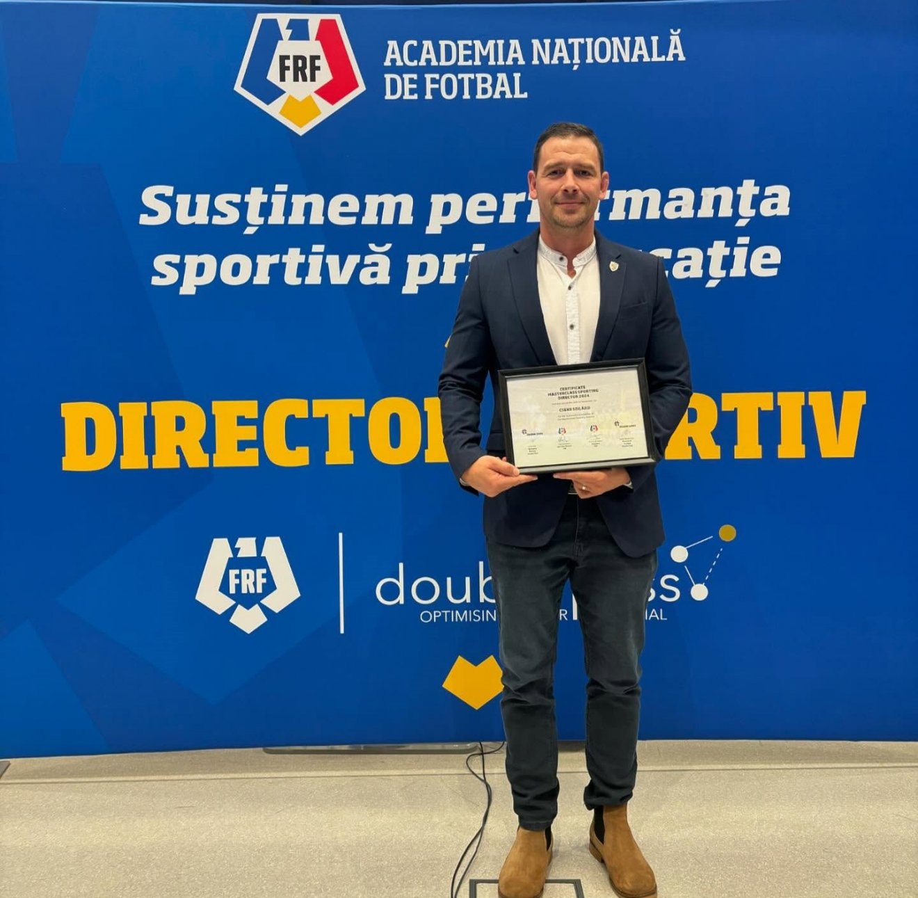 Cseke Szilárd, az FK Csíkszereda sportigazgatója •  Fotó: Román Labdarúgó-szövetség (FRF)