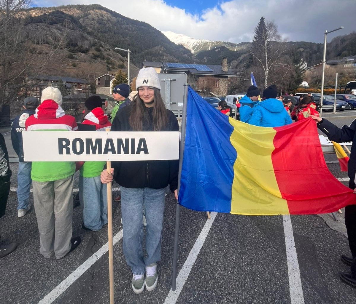 Dandu Andrada Maya az andorrai verseny megnyítóján •  Fotó: Csíkszeredai ISK