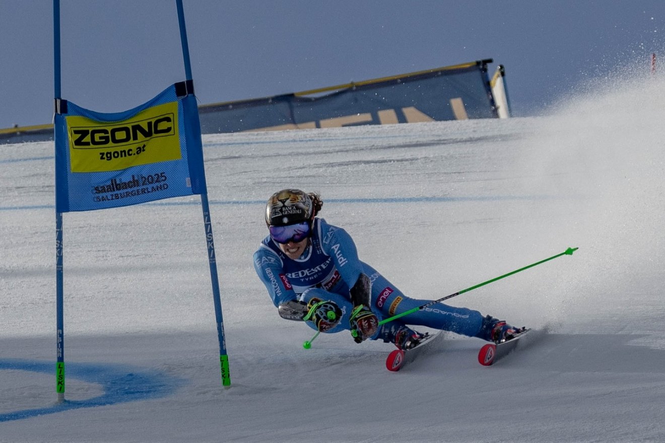 Az olasz Federica Brignone, a női óriás-műlesiklás győztese •  Fotó: facebook/ FIS Alpine World Ski Championships Saalbach 2025