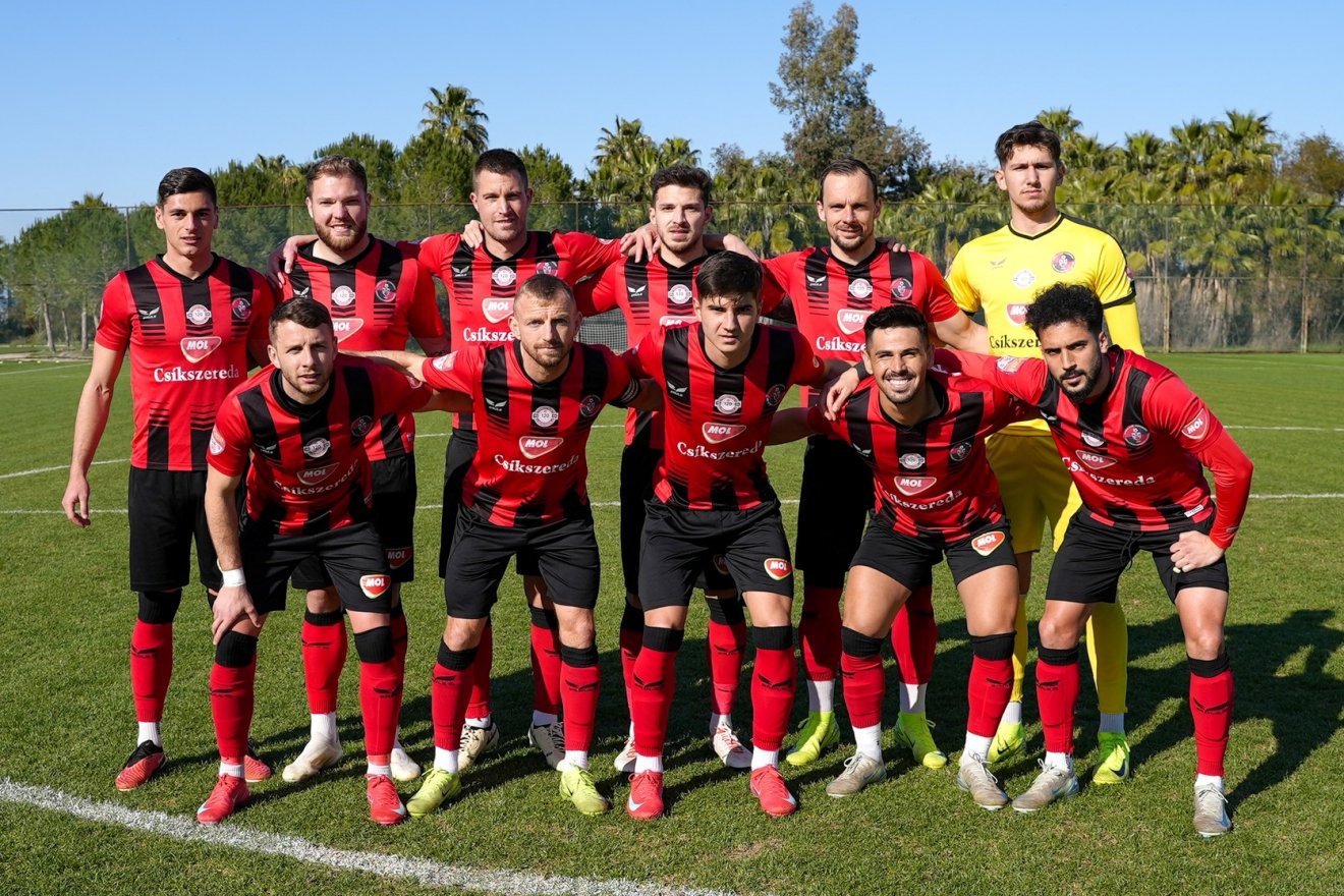 Az FK Csíkszereda kezdőcsapata a Veresz Rivne ellen •  Fotó: FK Csíkszereda