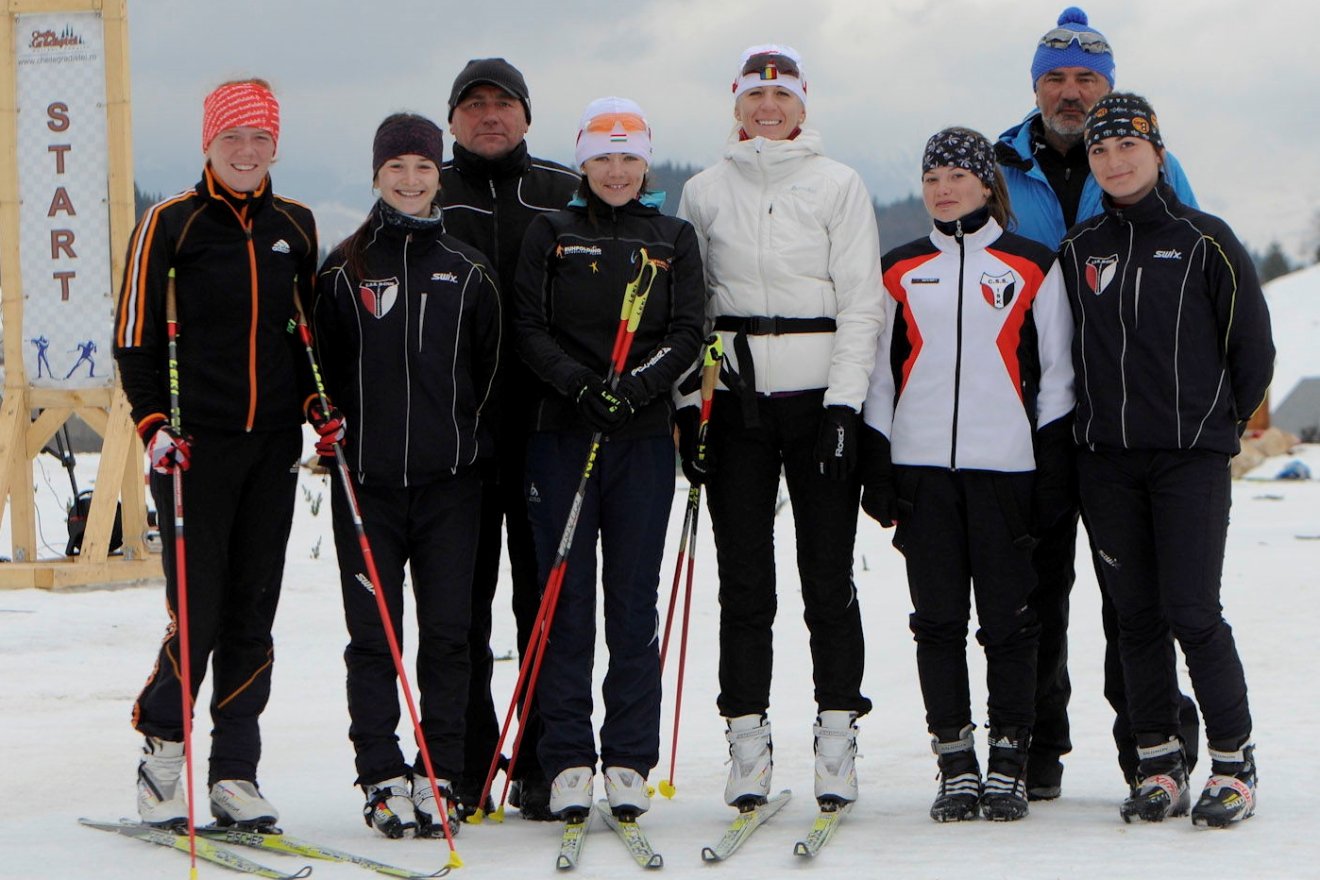 Csíki biatlionisták a 2000-es évek elején •  Fotó: Dobos László gyűjteménye