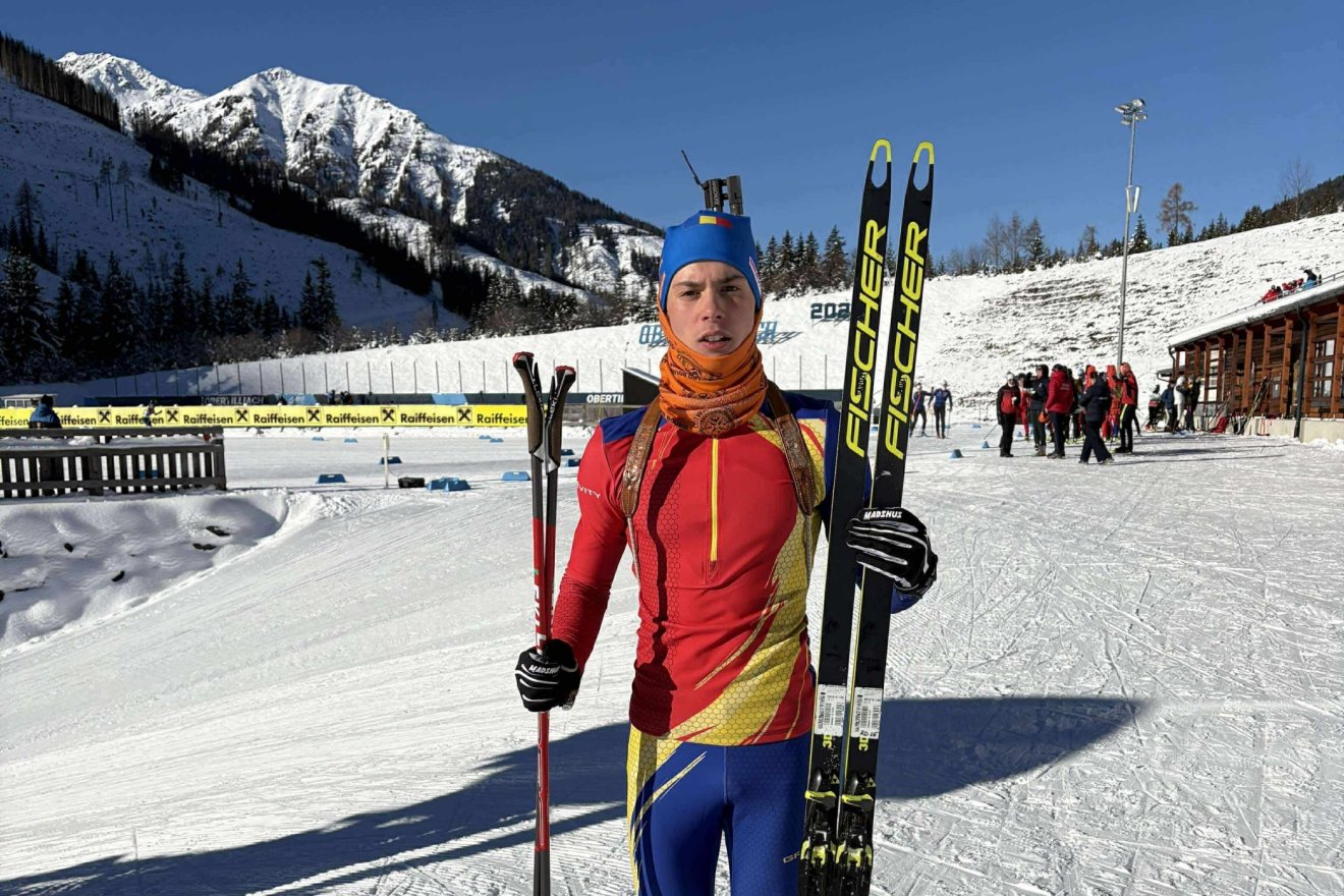 Bíró Magor, az egyetlen csíki fiú az ifjúsági biatlon-válogatottban •  Fotó: Csíkszeredai ISK