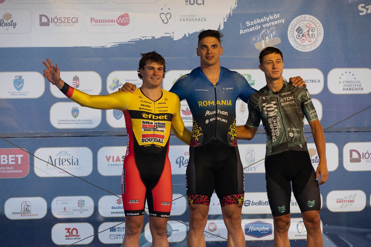 A proóg dobogósai, balról jobbra: Finn McKenzie, Szabó Norbert, Nikiforos Arvanitou •  Fotó: Halmágyi Zsolt