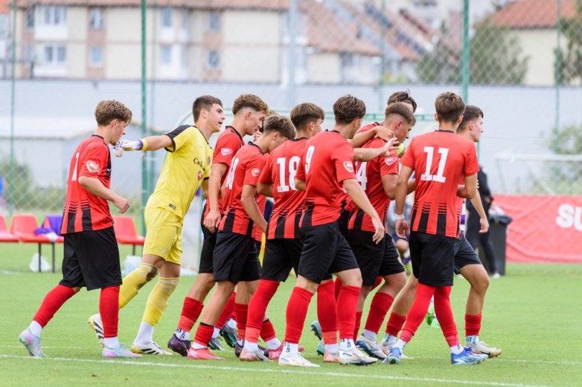 Az U17-esek csak a szépítésig jutottak Aradon •  Fotó: FK Csíkszereda