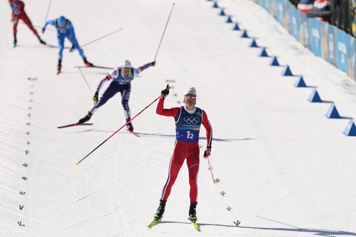 Johannes Høsflot Klæbo újabb aranyérmet szerzett Norvégiának &bullet;  Fotó: Nemzeti Sport/ Getty Images