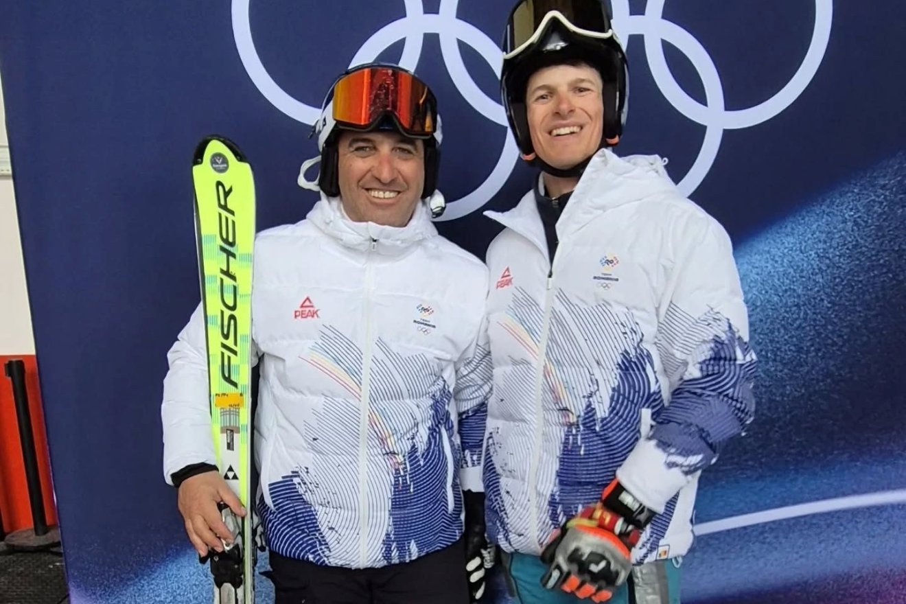 Alexandru Ștefănescu és edzője &bullet;  Fotó: Román Olimpiai Bizottság (COSR)