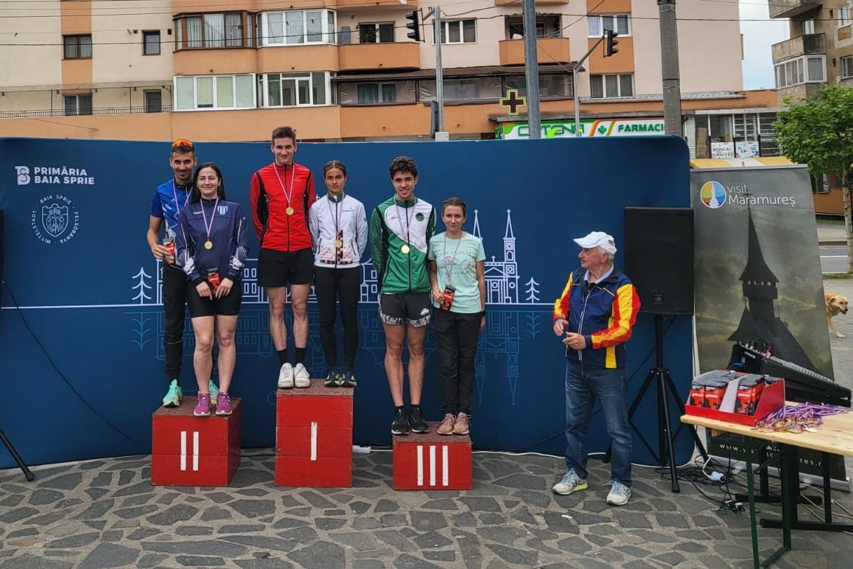 A városi sprint M21-ben első helyezett Demeter Ambrus &bullet;  Fotó: VSK Csíkszereda