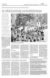Udvarhelyi Híradó XXVIII. évfolyam, 113. szám