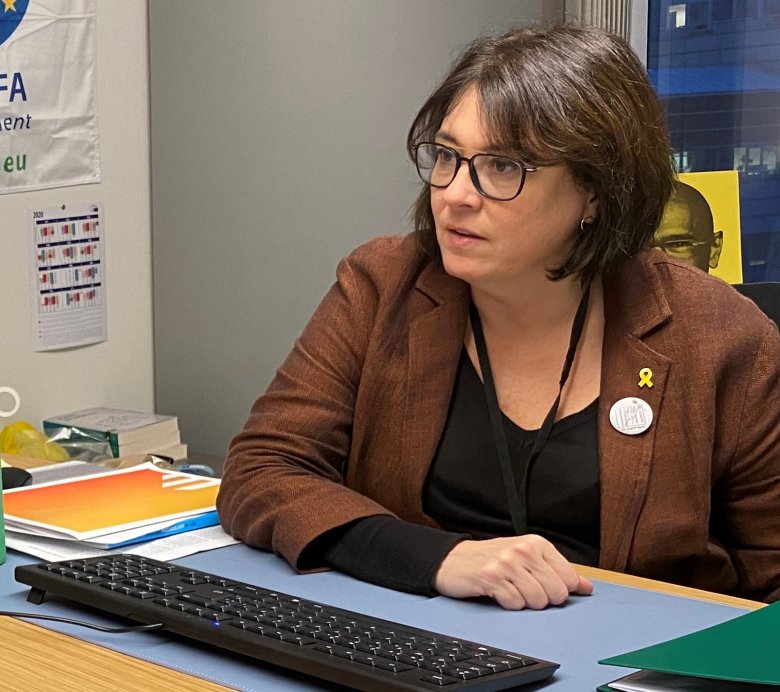 Diana Riba I Giner  EP-képviselő férje is börtönben van •  Fotó: Krivanszky Miklós