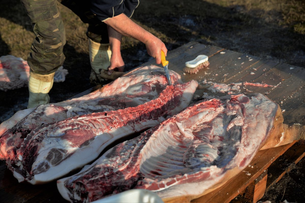 A disznóvágás és a húsfeldolgozás vidékről vidékre változik •  Fotó: Trifonov Éva