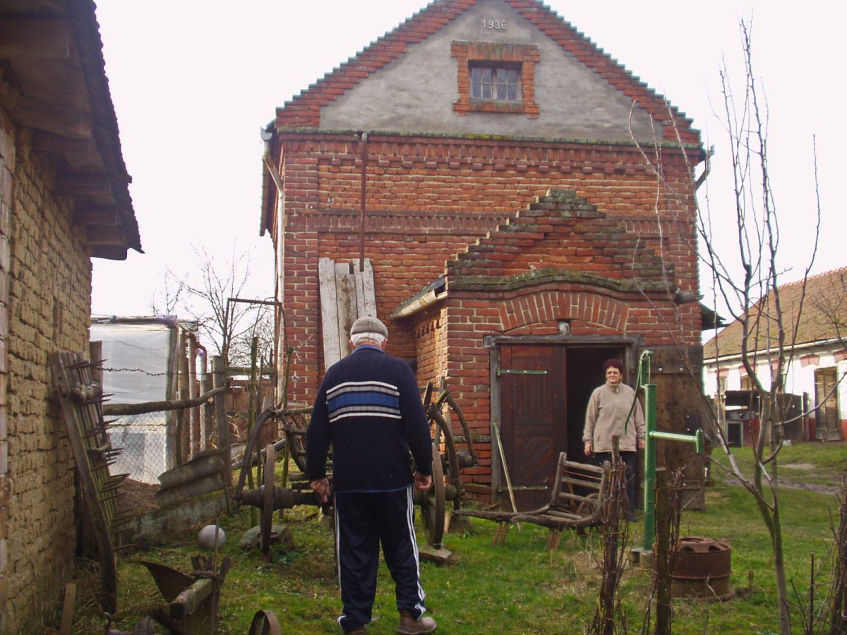 Patinás borház, alatta pince az érkörtvélyesi Tóth-portán •  Fotó: Sütő Éva