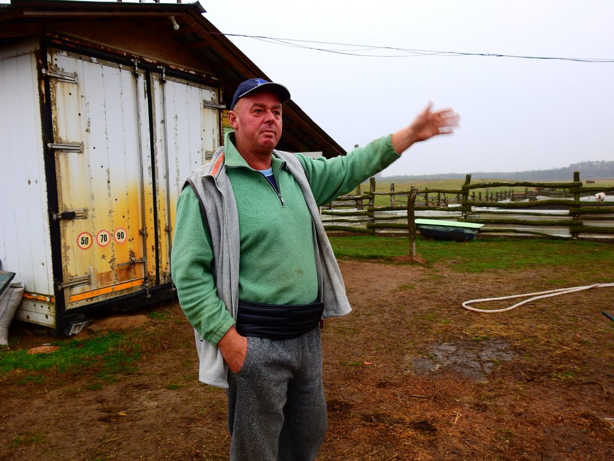 Szolomájer Zoltán állatgondozó a csanálosi tanyán lakik •  Fotó: Makkay József