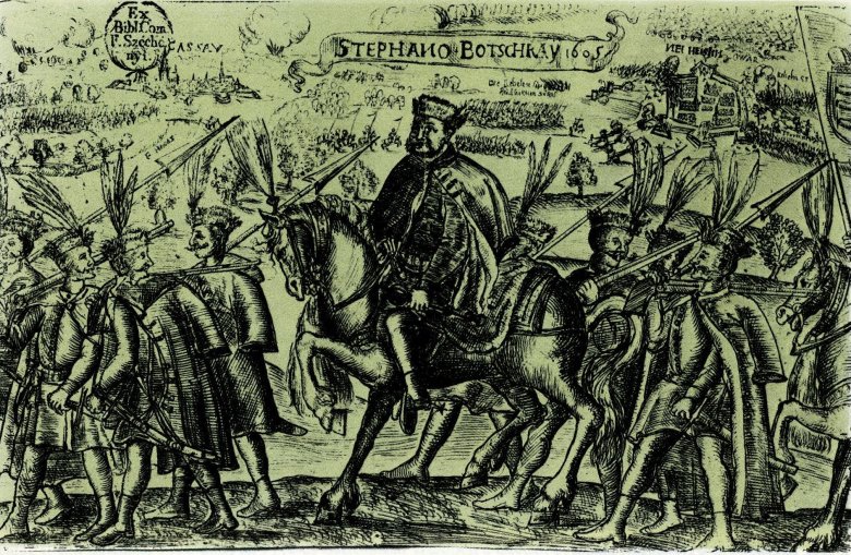 Bocskai István a hajdúk élén. Erdély új fejedelme megálljt parancsolt a Habsburg fosztogatásnak 