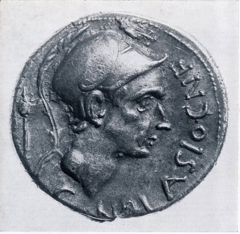 Publius Cornelius Scipio Africanus ábrázolása egy ezüstdénáron •  Fotó: Csermák Zoltán