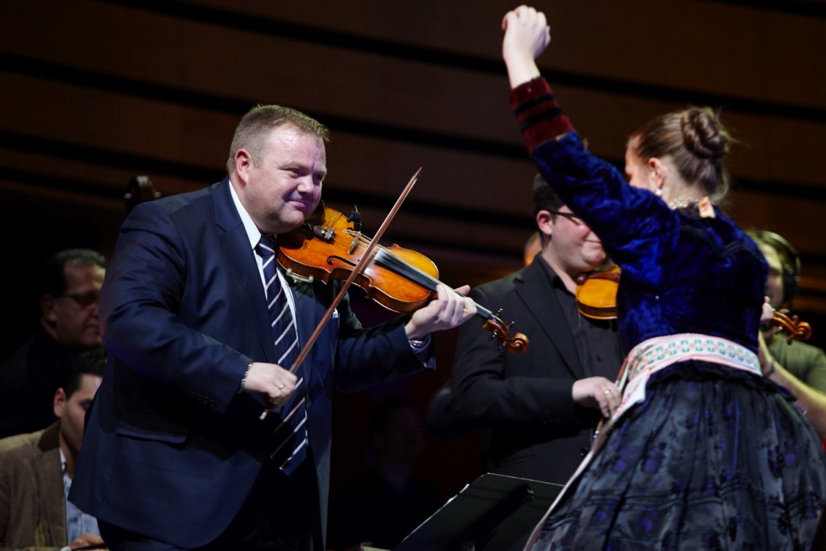 A műsor szerkesztője Pál István Szalonna &bullet;  Fotó: Hagyományok Háza