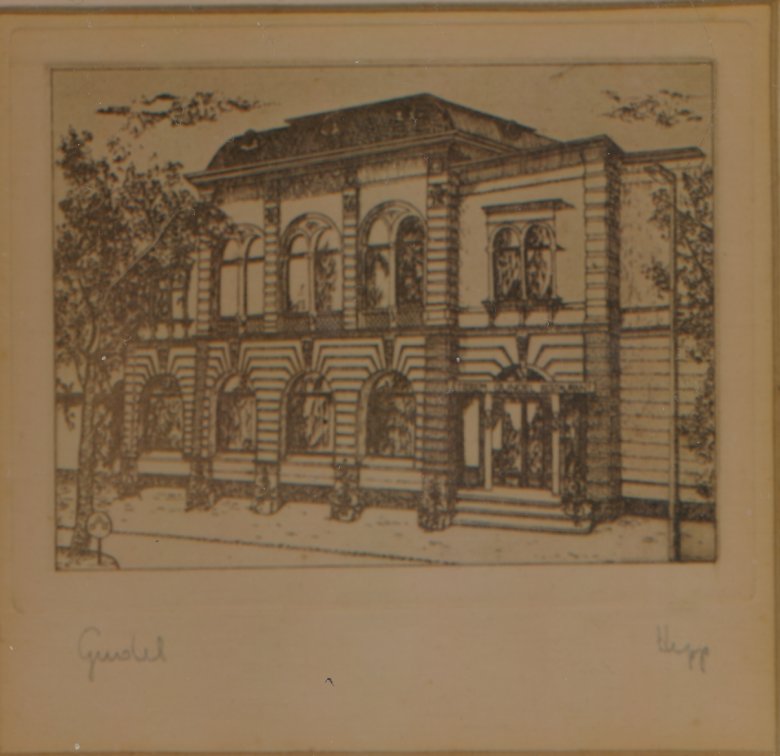 A budapesti Gundel étterem metszeten •  Fotó: Sághy Péter archívuma