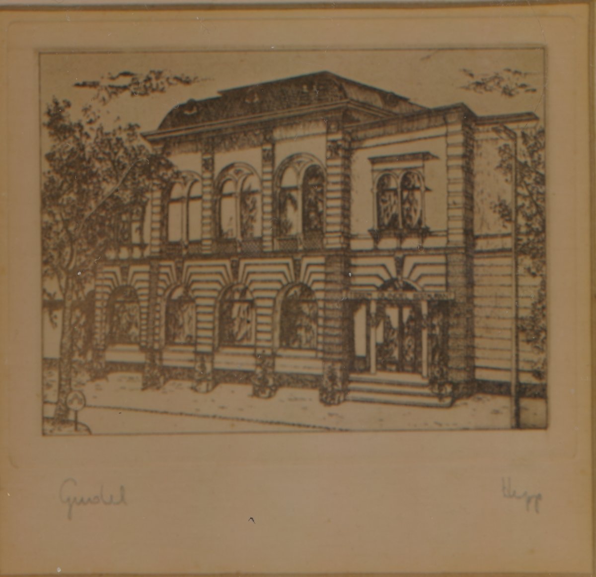 A budapesti Gundel étterem metszeten •  Fotó: Sághy Péter archívuma