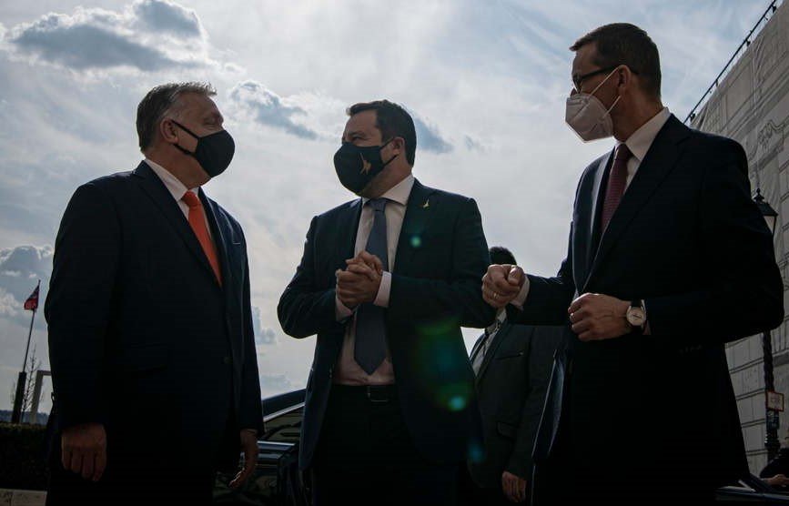 Orbán, Salvini és Morawiecki Budapesten lefektették az új pártszövetség alapjait • Fotó: MTI