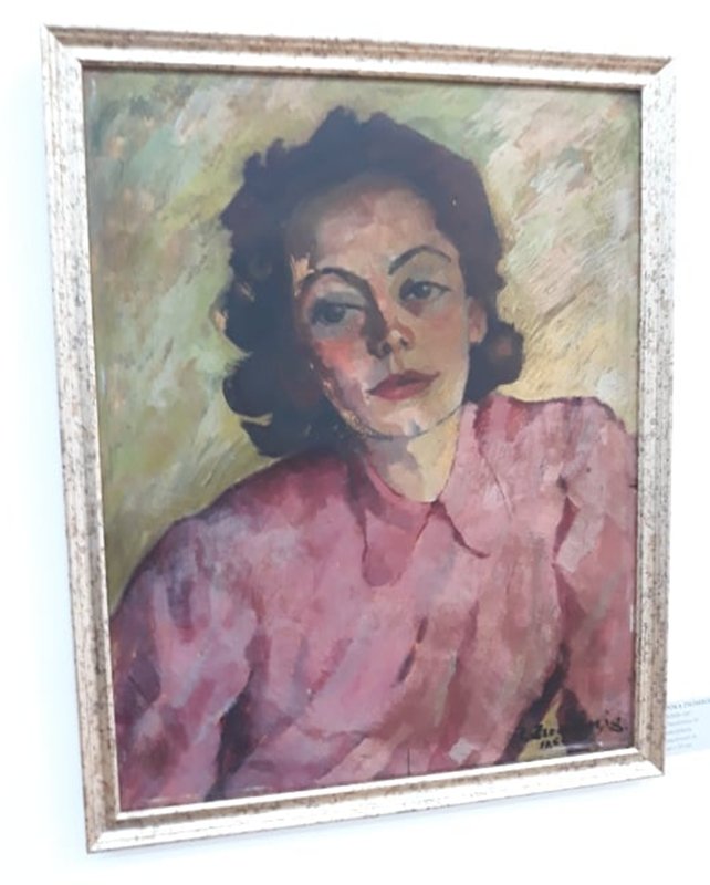 Póka Zsombori Erzsébet: Tanulmányfej (olaj, préselt fa) 