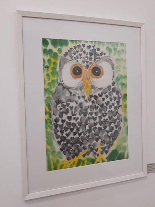 Zsombori Erzsébet: Szívhangok (selyemfestmény 