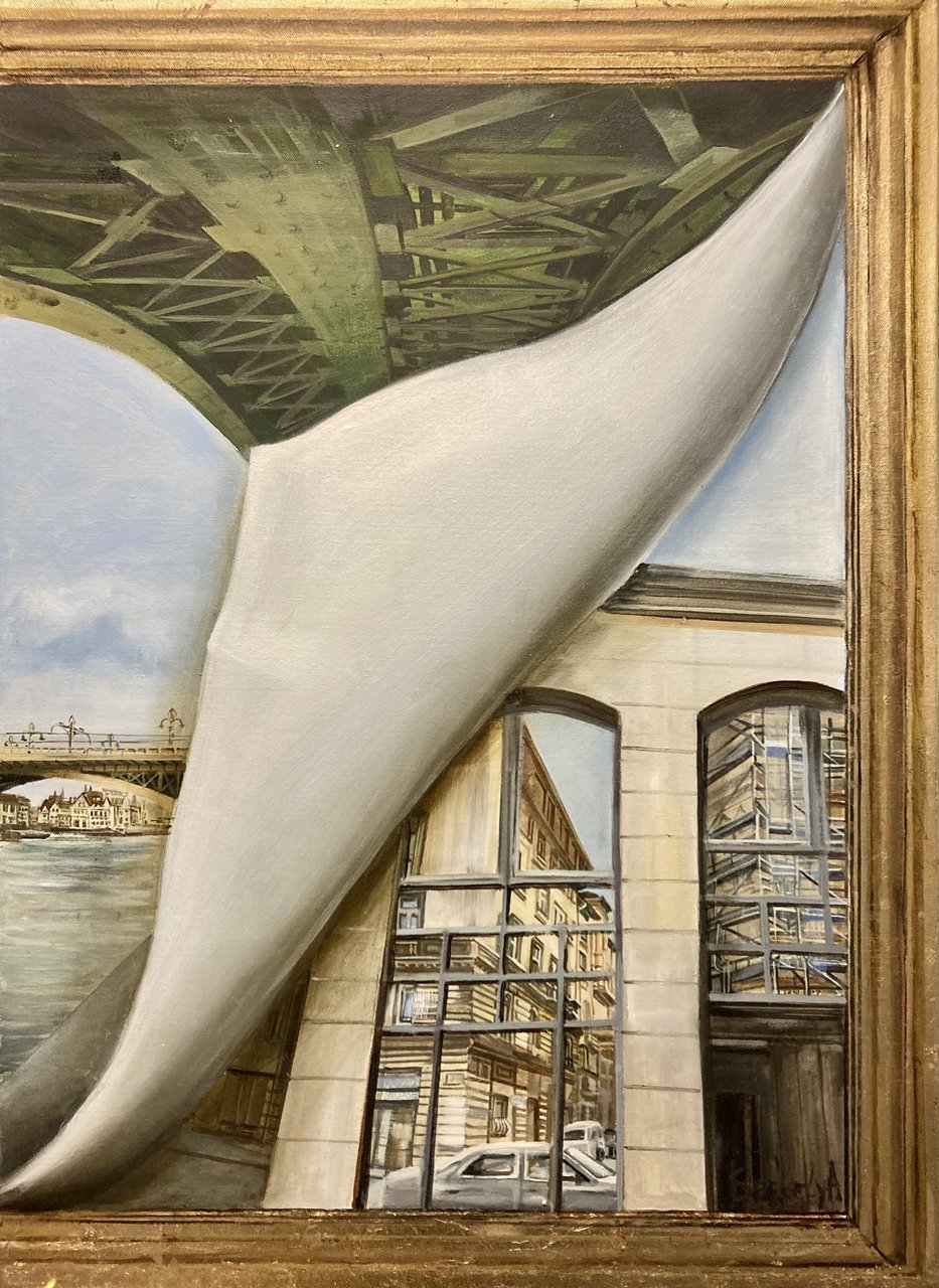 Rétegek V.: Margit híd •  Fotó: Székely Annamária festménye