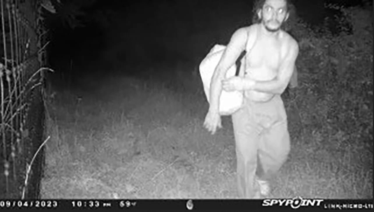A vadak mozgását észlelő kamerán is „fennakadt” a szökevény •  Fotó: Pennsylvaniai rendőrség