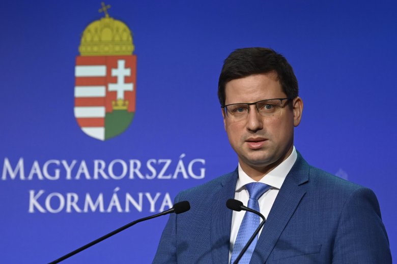 Gulyás Gergely közölte: a most elfogadott 10. szankciós csomag nem érinti a nukleáris energiát, és ha érintené, megvétózták volna. •  Fotó: MTI