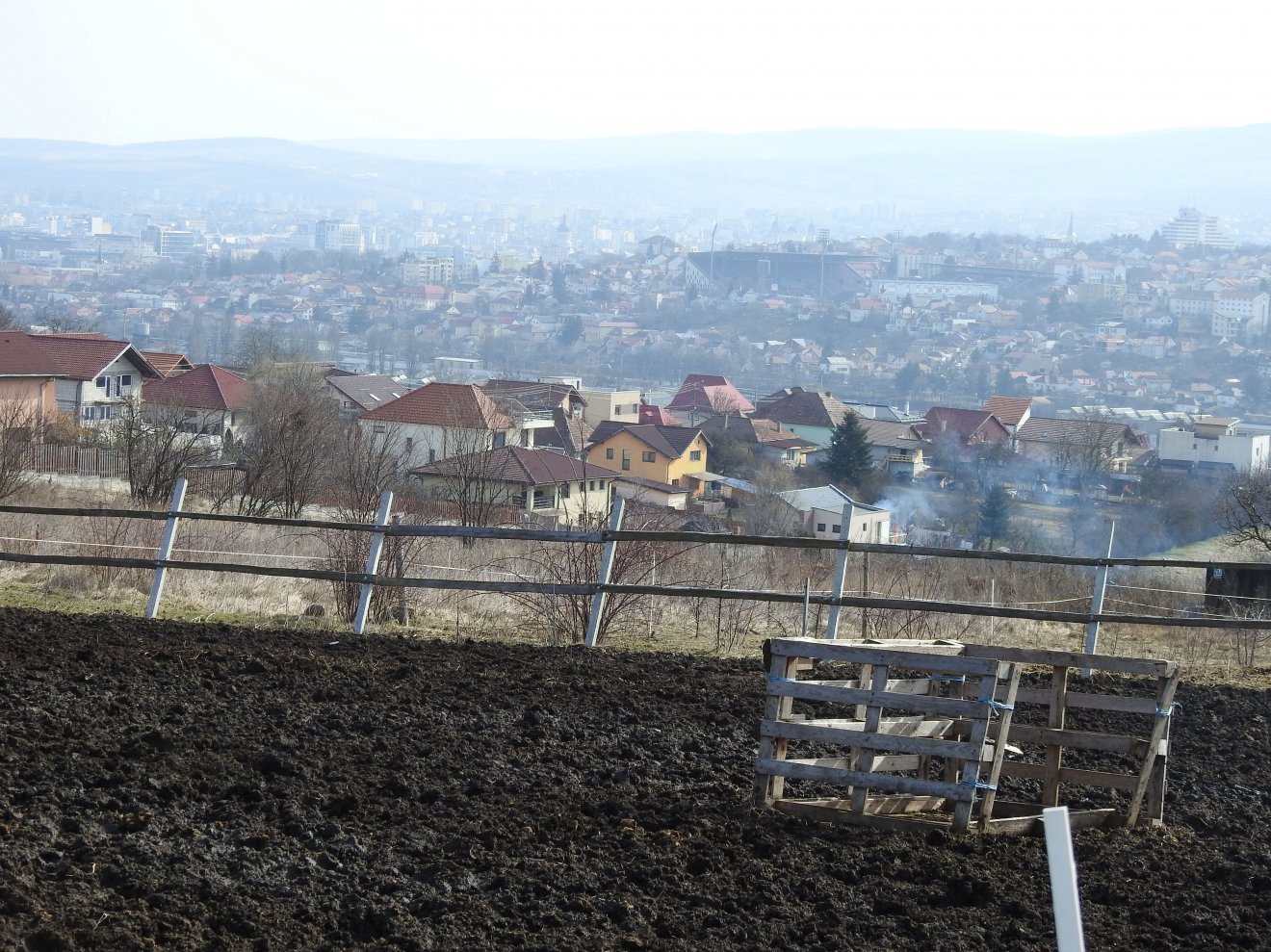 A tanya kerítésén túl húzódó város szinte karnyújtásnyira fekszik •  Fotó: Makkay József