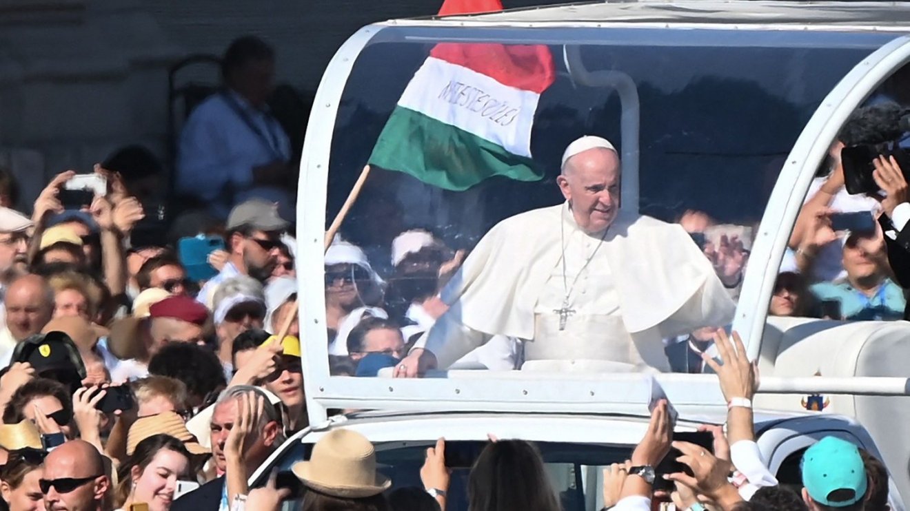 Ferenc pápa 2021-es budapesti látogatása •  Fotó: Vatican News