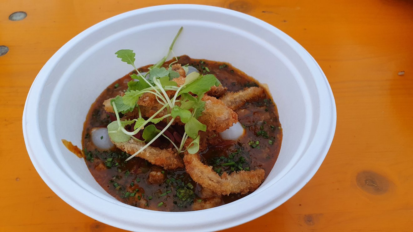 Az egyik legizgalmasabb fogás: körmös pacal rántott füllel •  Fotó: Borbély Zsolt Attila