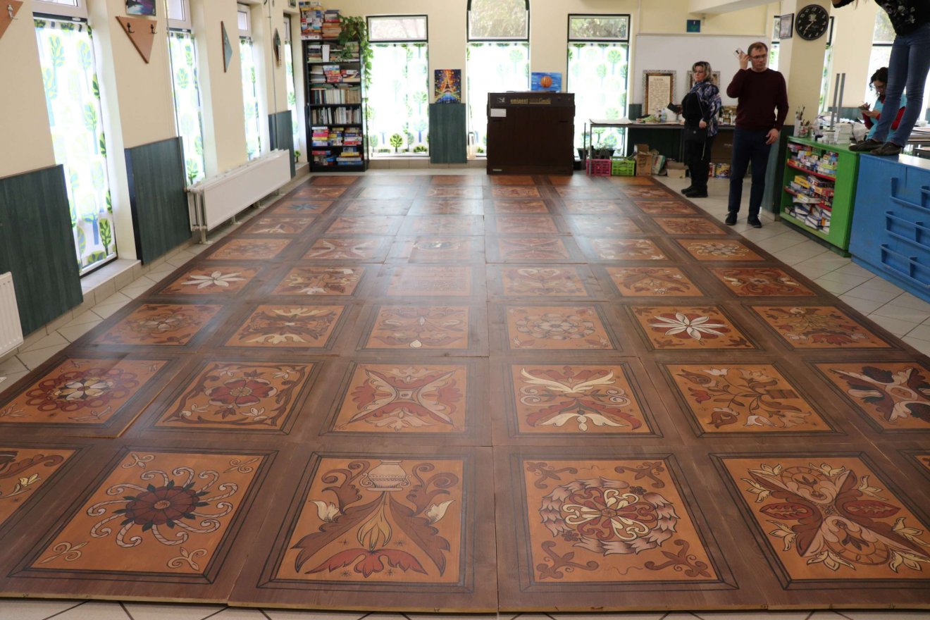 A restaurált magyarfülpösi kazettás templom mennyezete •  Fotó: Hagyományok Háza