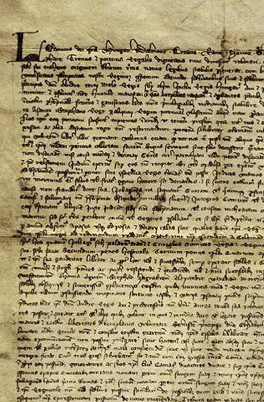 Az Aranybulla átirata 1351-ből •  Fotó: Wikipédia