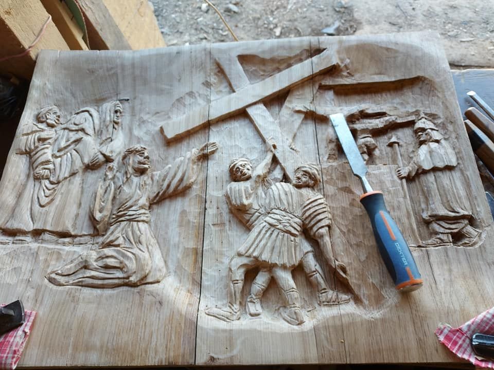 Szakrális témájú domborművek hazai templomokban •  Fotó: Facebook/Kóter László