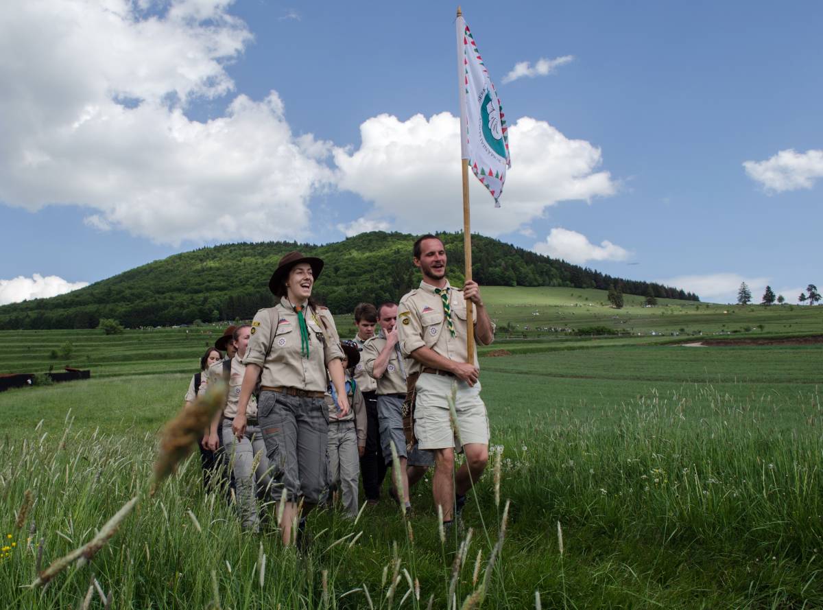 Cserkészek a Csíksomlyói Búcsún: mindenhol megélik Isten közelségét •  Fotó: Kis Csaba