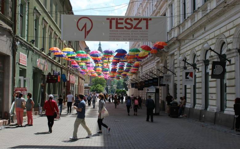 A fesztivál utcája Temesváron •  Fotó: Facebook/TESZT